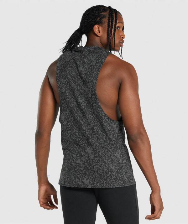 Panske Tielko Gymshark Critical 2.0 Drop Arm Siva | XZ9706452